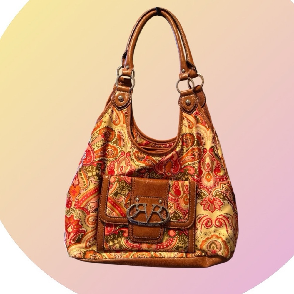 Victoria Roberts Paisley Bag in Red and Brown